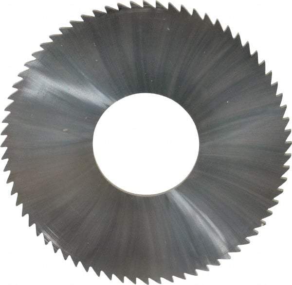 Made in USA - 2-3/4" Diam x 0.081" Blade Thickness x 1" Arbor Hole Diam, 72 Tooth Slitting and Slotting Saw - Arbor Connection, Solid Carbide, Concave Ground - Apex Tool & Supply