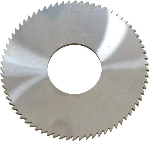 Made in USA - 2-3/4" Diam x 0.091" Blade Thickness x 1" Arbor Hole Diam, 72 Tooth Slitting and Slotting Saw - Arbor Connection, Solid Carbide, Concave Ground - Apex Tool & Supply