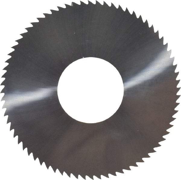 Made in USA - 2-3/4" Diam x 0.102" Blade Thickness x 1" Arbor Hole Diam, 72 Tooth Slitting and Slotting Saw - Arbor Connection, Solid Carbide, Concave Ground - Apex Tool & Supply