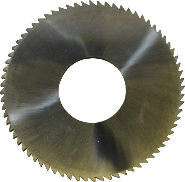 Made in USA - 2-3/4" Diam x 0.128" Blade Thickness x 1" Arbor Hole Diam, 72 Tooth Slitting and Slotting Saw - Arbor Connection, Solid Carbide, Concave Ground - Apex Tool & Supply