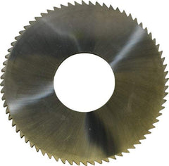 Made in USA - 2-3/4" Diam x 0.128" Blade Thickness x 1" Arbor Hole Diam, 72 Tooth Slitting and Slotting Saw - Arbor Connection, Solid Carbide, Concave Ground - Apex Tool & Supply