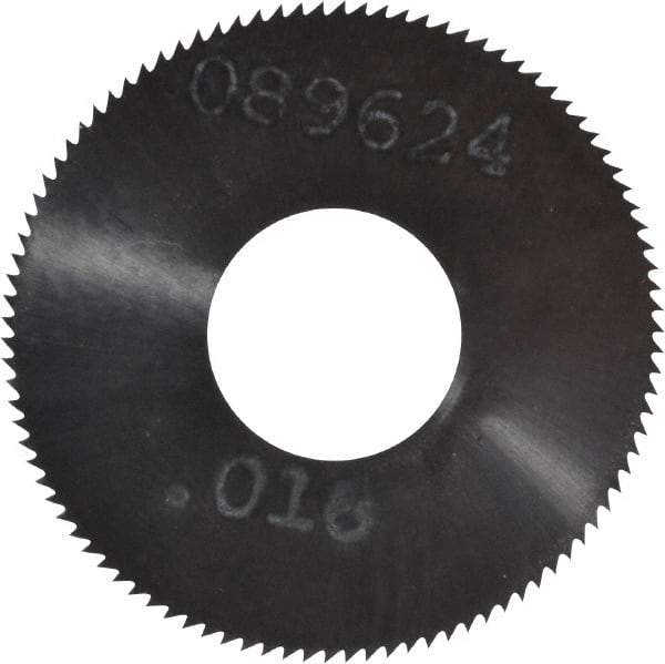 Made in USA - 1" Diam x 0.016" Blade Thickness, 3/8" Arbor Hole Diam, 98 Teeth, Solid Carbide Jeweler's Saw - Uncoated - Apex Tool & Supply