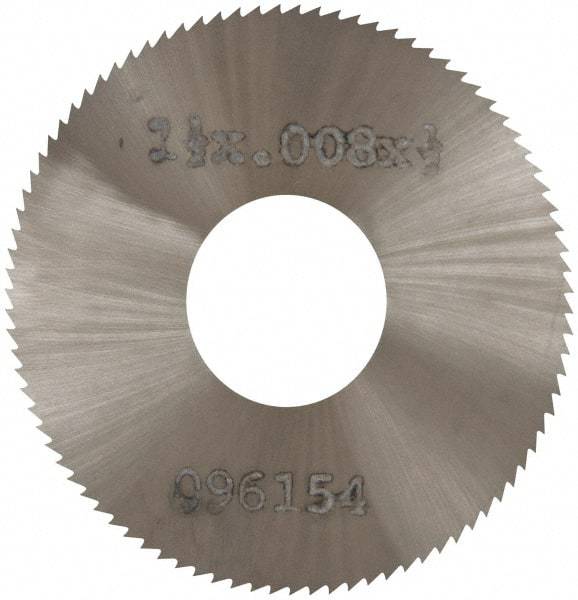 Made in USA - 1-1/2" Diam x 0.008" Blade Thickness, 1/2" Arbor Hole Diam, 140 Teeth, Solid Carbide, Jeweler's Saw - Uncoated - Apex Tool & Supply