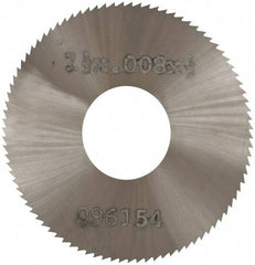 Made in USA - 1-1/2" Diam x 0.008" Blade Thickness, 1/2" Arbor Hole Diam, 140 Teeth, Solid Carbide, Jeweler's Saw - Uncoated - Apex Tool & Supply