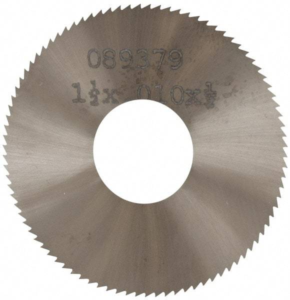Made in USA - 1-1/2" Diam x 0.01" Blade Thickness, 1/2" Arbor Hole Diam, 130 Teeth, Solid Carbide, Jeweler's Saw - Uncoated - Apex Tool & Supply