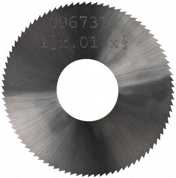 Made in USA - 1-1/2" Diam x 0.014" Blade Thickness, 1/2" Arbor Hole Diam, 110 Teeth, Solid Carbide, Jeweler's Saw - Uncoated - Apex Tool & Supply