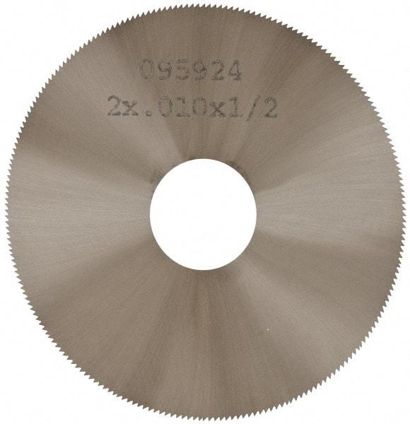 Made in USA - 2" Diam x 0.01" Blade Thickness, 1/2" Arbor Hole Diam, 190 Teeth, Solid Carbide Jeweler's Saw - Uncoated - Apex Tool & Supply