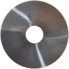 Made in USA - 2" Diam x 0.012" Blade Thickness, 1/2" Arbor Hole Diam, 190 Teeth, Solid Carbide Jeweler's Saw - Uncoated - Apex Tool & Supply