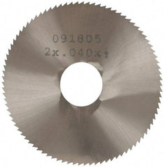 Made in USA - 2" Diam x 0.04" Blade Thickness, 1/2" Arbor Hole Diam, 110 Teeth, Solid Carbide Jeweler's Saw - Uncoated - Apex Tool & Supply