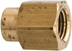 Parker - 1/4 x 1/8 Female Thread, Brass Industrial Pipe Coupling - FNPTF, 1,000 psi - Apex Tool & Supply