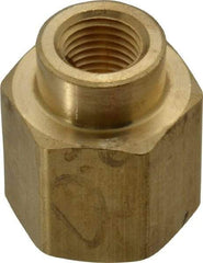 Parker - 1/2 x 1/4 Female Thread, Brass Industrial Pipe Coupling - FNPTF, 1,000 psi - Apex Tool & Supply