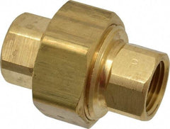Parker - 3/8 Female Thread, Brass Industrial Pipe Union - FNPTF, 1,000 psi - Apex Tool & Supply