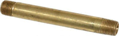 Parker - 1/8 Male Thread, Brass Industrial Pipe Long Nipple - MNPTF, 1,000 psi - Apex Tool & Supply
