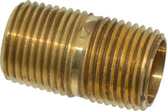 Parker - 1/2 Male Thread, Brass Industrial Pipe Long Nipple - MNPTF, 1,000 psi - Apex Tool & Supply