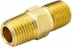 Parker - 3/4 Male Thread, Brass Industrial Pipe Hex Nipple - MNPTF, 1,000 psi - Apex Tool & Supply