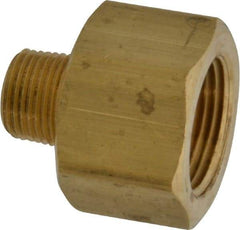 Parker - 3/8 Male Thread x 3/4 Female Thread, Brass Industrial Pipe Adapter - MNPTF x FNPTF, 1,000 psi - Apex Tool & Supply
