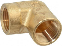 Parker - 3/8 Female Thread, Brass Industrial Pipe 90° Female Elbow - FNPTF, 1,000 psi - Apex Tool & Supply