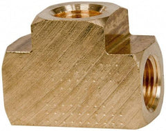 Parker - 1/2 Female Thread, Brass Industrial Pipe Female Tee - FNPTF, 1,000 psi - Apex Tool & Supply