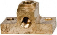 Parker - 1/8 Female Thread, Brass Industrial Pipe 90° Drop Ear Elbow - FNPTF, 1,000 psi - Apex Tool & Supply