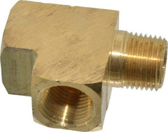 Parker - 1/2 Male Thread x 1/2 Female Thread, Brass Industrial Pipe Street Tee - MNPTF x FNPTF, 1,000 psi - Apex Tool & Supply