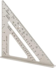 Stanley - 6-3/4" Blade Length x 10-1/4" Base Length, Buffed Finish, Aluminum Layout Tool - 1/8" Graduation - Apex Tool & Supply