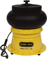 Burr King - 0.33 Cu Ft, 1/5 hp, Vibratory Tumbler - Adjustable Amplitude, Flow Through Drain - Apex Tool & Supply