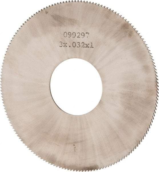Made in USA - 3" Diam x 0.032" Blade Thickness, 1" Arbor Hole Diam, 168 Teeth, Solid Carbide Jeweler's Saw - Uncoated - Apex Tool & Supply