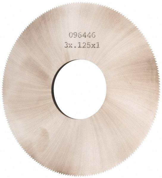 Made in USA - 3" Diam x 1/8" Thick, 1" Arbor Hole Diam, 230 Teeth, Solid Carbide Jeweler's Saw - Uncoated - Apex Tool & Supply