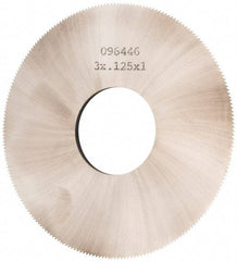 Made in USA - 3" Diam x 1/8" Thick, 1" Arbor Hole Diam, 230 Teeth, Solid Carbide Jeweler's Saw - Uncoated - Apex Tool & Supply