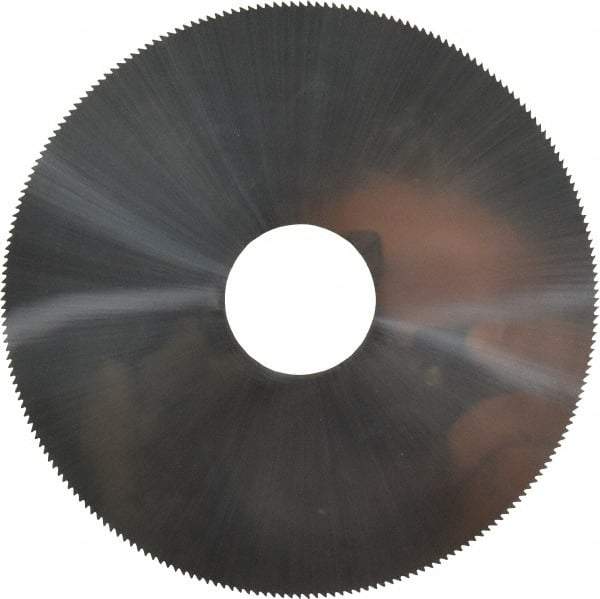 Made in USA - 4" Diam x 0.02" Blade Thickness, 1" Arbor Hole Diam, 220 Teeth, Solid Carbide Jeweler's Saw - Uncoated - Apex Tool & Supply