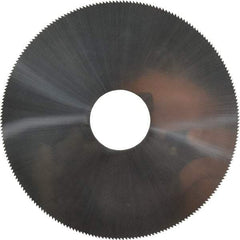 Made in USA - 4" Diam x 0.02" Blade Thickness, 1" Arbor Hole Diam, 220 Teeth, Solid Carbide Jeweler's Saw - Uncoated - Apex Tool & Supply