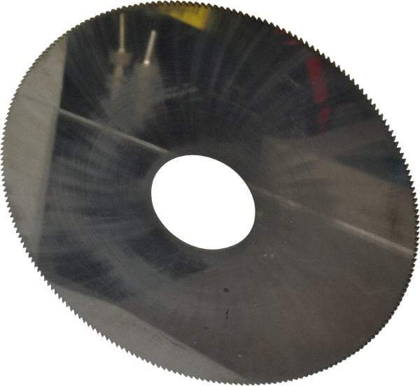 Made in USA - 4" Diam x 0.04" Blade Thickness, 1" Arbor Hole Diam, 220 Teeth, Solid Carbide Jeweler's Saw - Uncoated - Apex Tool & Supply