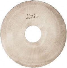 Made in USA - 4" Diam x 0.051" Blade Thickness, 1" Arbor Hole Diam, 240 Teeth, Solid Carbide Jeweler's Saw - Uncoated - Apex Tool & Supply