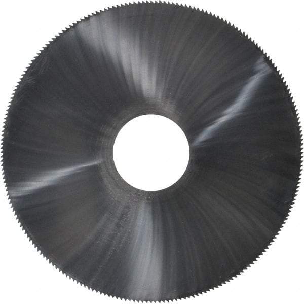 Made in USA - 4" Diam x 1/16" Thick, 1" Arbor Hole Diam, 220 Teeth, Solid Carbide Jeweler's Saw - Uncoated - Apex Tool & Supply
