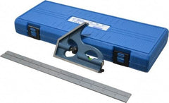 PEC Tools - 2 Piece, 12" Combination Square Set - 1/16, 1/32, 1/64 & 1/8" (4R) Graduation, Cast Iron Blade, Cast Iron Square Head - Apex Tool & Supply