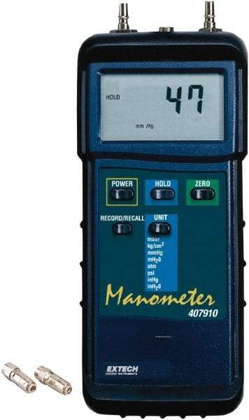 Extech - 29 Max psi, 2% Accuracy, Differential Pressure Manometer - Apex Tool & Supply
