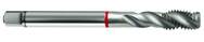 M10x1.0 6H 3-Flute Cobalt Red Ring Semi-Bottoming 40 degree Spiral Flute Tap-Bright - Apex Tool & Supply
