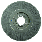 14" Diameter - Extra High Density Crimped Filament Wheel Brush - 0.055/120 Grit - 2" Arbor - Apex Tool & Supply