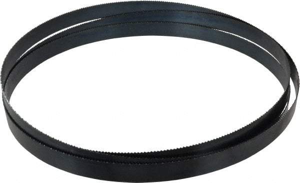 Starrett - 8 TPI, 11' Long x 1" Wide x 0.035" Thick, Welded Band Saw Blade - Carbon Steel, Toothed Edge, Raker Tooth Set, Flexible Back, Contour Cutting - Apex Tool & Supply