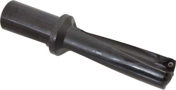 Kyocera - 3-3/4" Max Drill Depth, 3xD, 1-1/4" Diam, Indexable Insert Drill - 2 Inserts, 1-1/4" Shank Diam, Whistle Notch Shank - Apex Tool & Supply