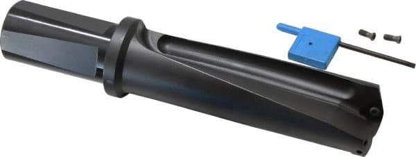 Kyocera - 4-1/2" Max Drill Depth, 3xD, 1-1/2" Diam, Indexable Insert Drill - 2 Inserts, 1-1/4" Shank Diam, Whistle Notch Shank - Apex Tool & Supply