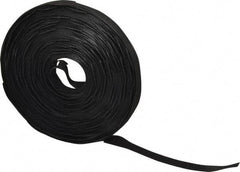 VELCRO Brand - 150 Piece 3/4" Wide x 6" Piece Length, Self Fastening Tie/Strap Hook & Loop Strap - Perforated/Pieces Roll, Black, Printable Surface - Apex Tool & Supply