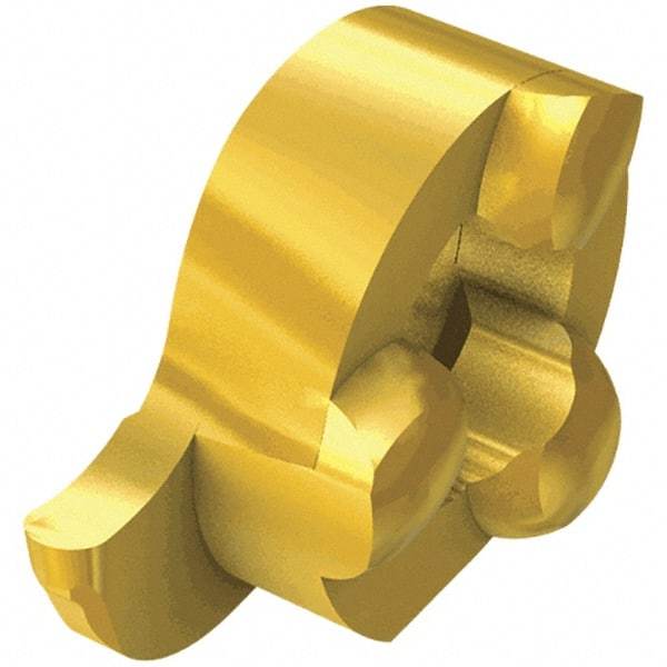 Iscar - 11200R100GIQL Grade IC528, 2mm Cutting Width Carbide Grooving Insert - 2.3mm Max Depth of Cut, Left Hand, 1mm Corner Radius, TiCN/TiN Finish - Apex Tool & Supply