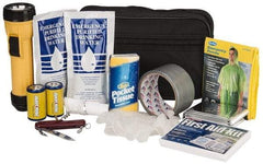 PRO-SAFE - Emergency Preparedness Kits Type: Emergency Response/Preparedness Kit Contents: 33 Piece First Aid Kit; Duct Tape; Drinking Water Packet; Dust Mask; Emergency Poncho; Flashlight; Gloves; Swiss Army Knife; Tissues - Apex Tool & Supply