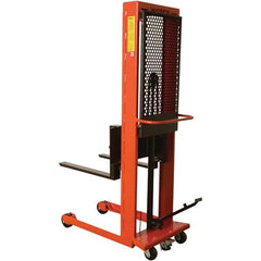 Wesco Industrial Products - 1,000 Lb Capacity, 64" Lift Height, Steel Stacker Manually Operated Lift - Apex Tool & Supply