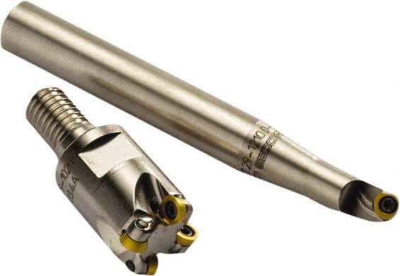 Seco - 23mm Cutting Diam, 3mm Max Depth of Cut, Arbor Hole Indexable Copy End Mill - 5 Inserts, RDH. 06T1 Insert, R217.29 Toolholder - Apex Tool & Supply