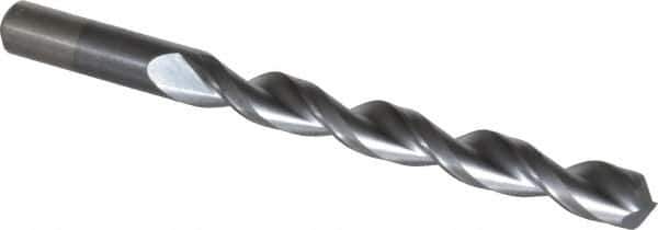 Chicago-Latrobe - 31/64" 135° High Speed Steel Jobber Drill - TiCN Finish, Right Hand Cut, Parabolic Flute, Straight Shank, 5-7/8" OAL, Notched Point - Apex Tool & Supply