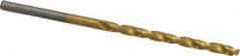 Chicago-Latrobe - #34 135° Cobalt Jobber Drill - TiN Finish, Right Hand Cut, Spiral Flute, Straight Shank, 2-5/8" OAL, Split Point - Apex Tool & Supply