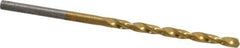 Chicago-Latrobe - #38 135° Cobalt Jobber Drill - TiN Finish, Right Hand Cut, Spiral Flute, Straight Shank, 2-1/2" OAL, Split Point - Apex Tool & Supply