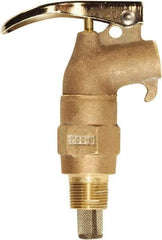 Justrite - 3/4" NPT Brass Rigid Drum Faucet - FM Approved, Internal Arrester, Self Closing - Apex Tool & Supply